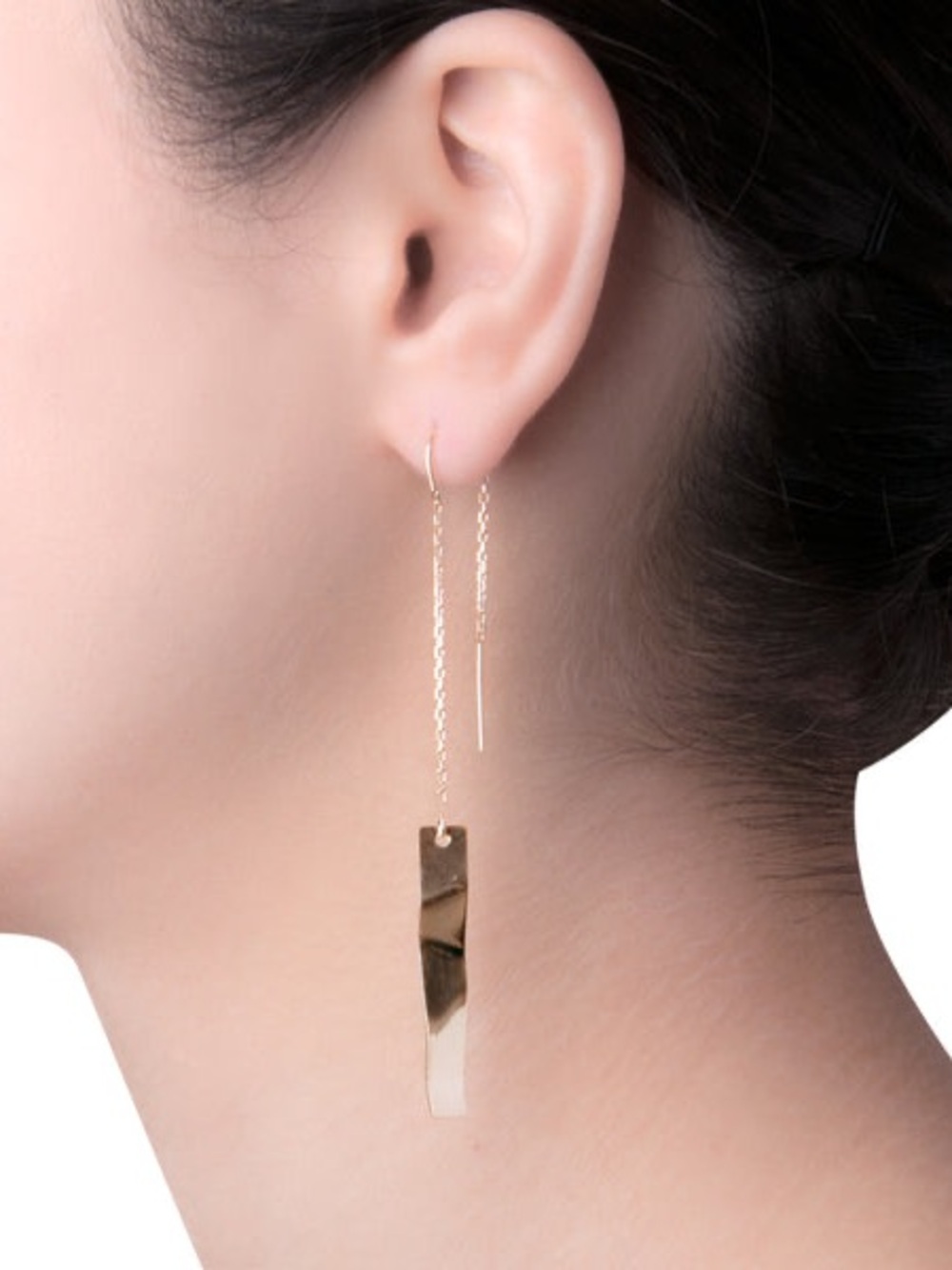 Rose Gold Bar Drop Chain Earrings (Limbo @Austin, Texas)